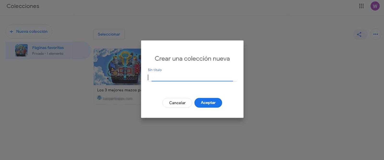 Como crear una colección de búsqueda de imágenes de Google