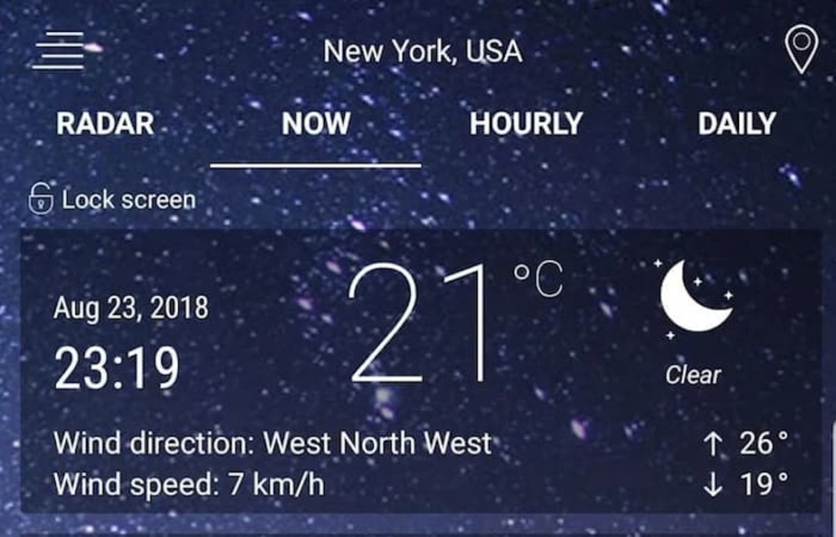 Puedes tener información detallada sobre el clima a lo largo del día e incluso de los próximos días con esta app