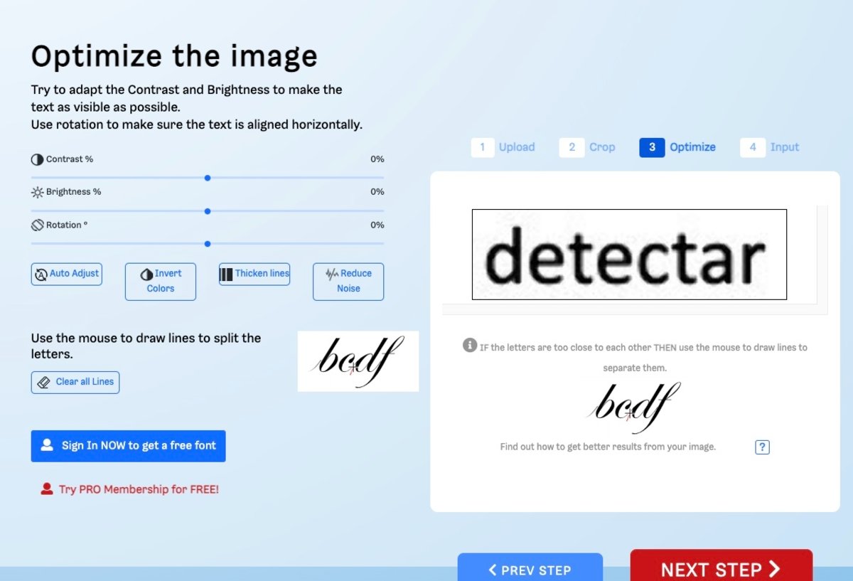 Cómo detectar el tipo de letra de una imagen