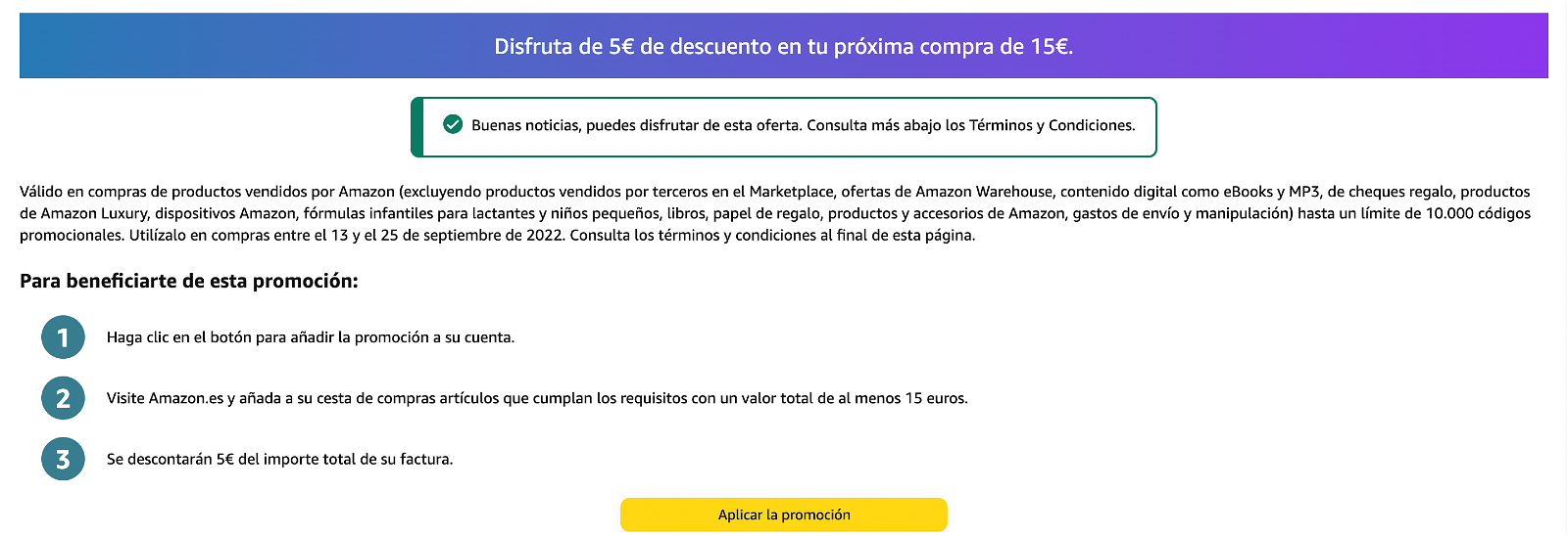 5 euros de descuento en Amazon