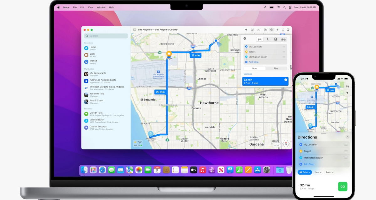 Apple ha incluido las paradas en los trayectos de Mapas