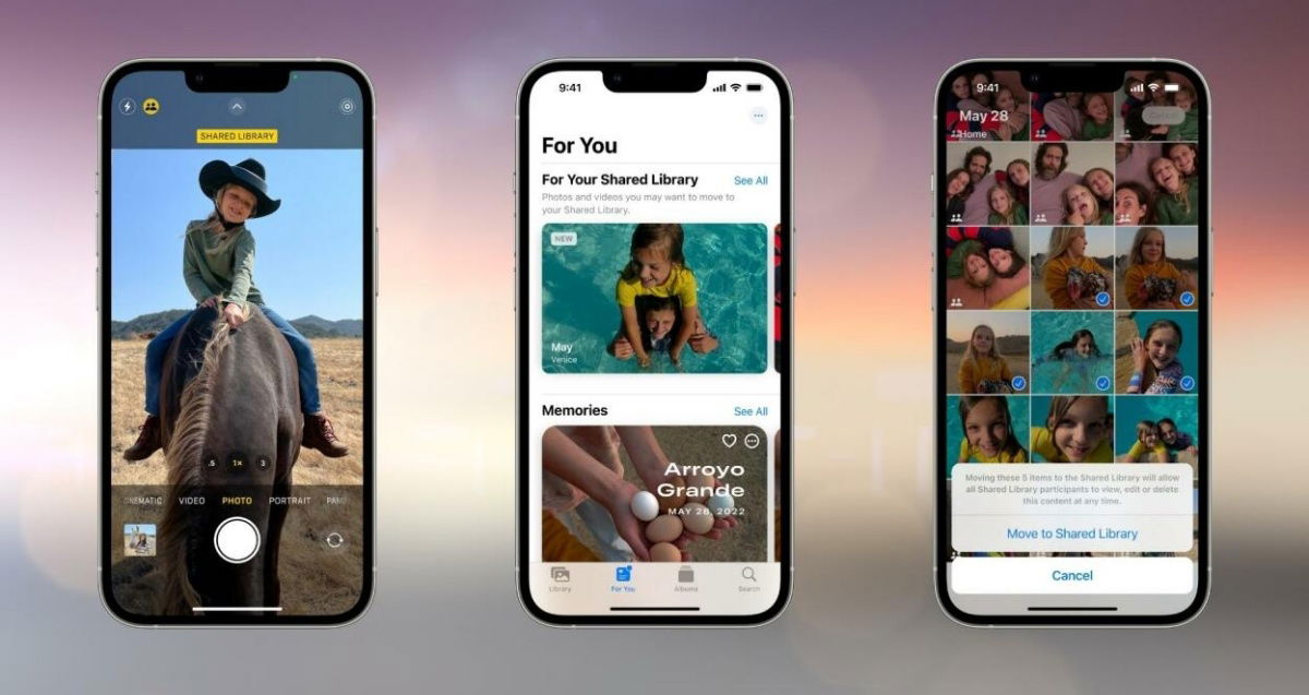 Las bibliotecas de imágenes compartidas llegan con iOS 16