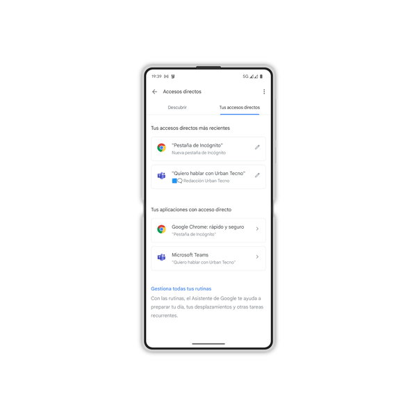 Accesos directos de Google Assistant