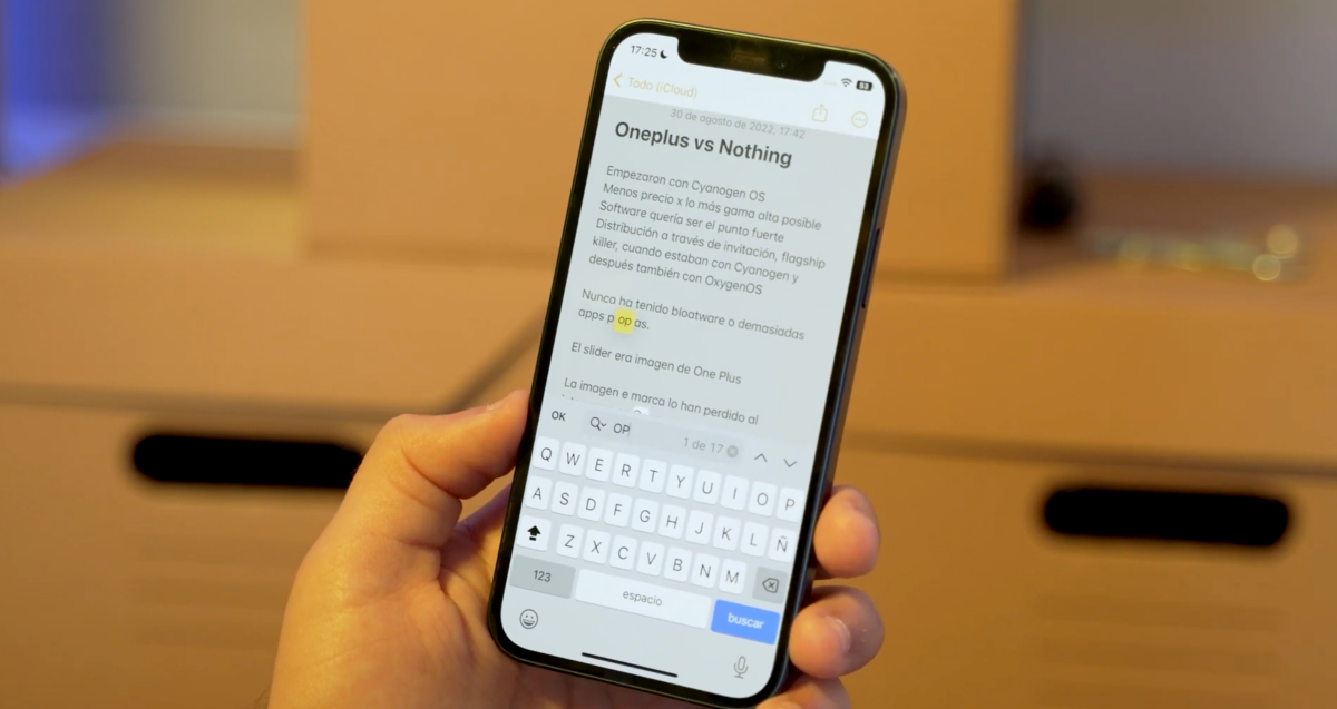 iOS 16 permite reemplazar palabras en la app Notas