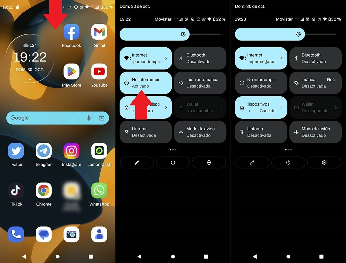 Desactivar el modo No interrumpir en Android