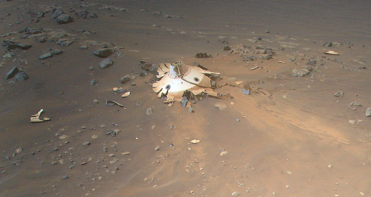 Este es un ejemplo de la basura que el ser humano ha depositado en la superficie de Marte