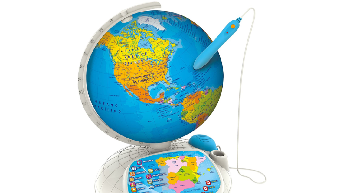Este globo interactivo es ideal para fomentar el aprendizaje en materia de geografía