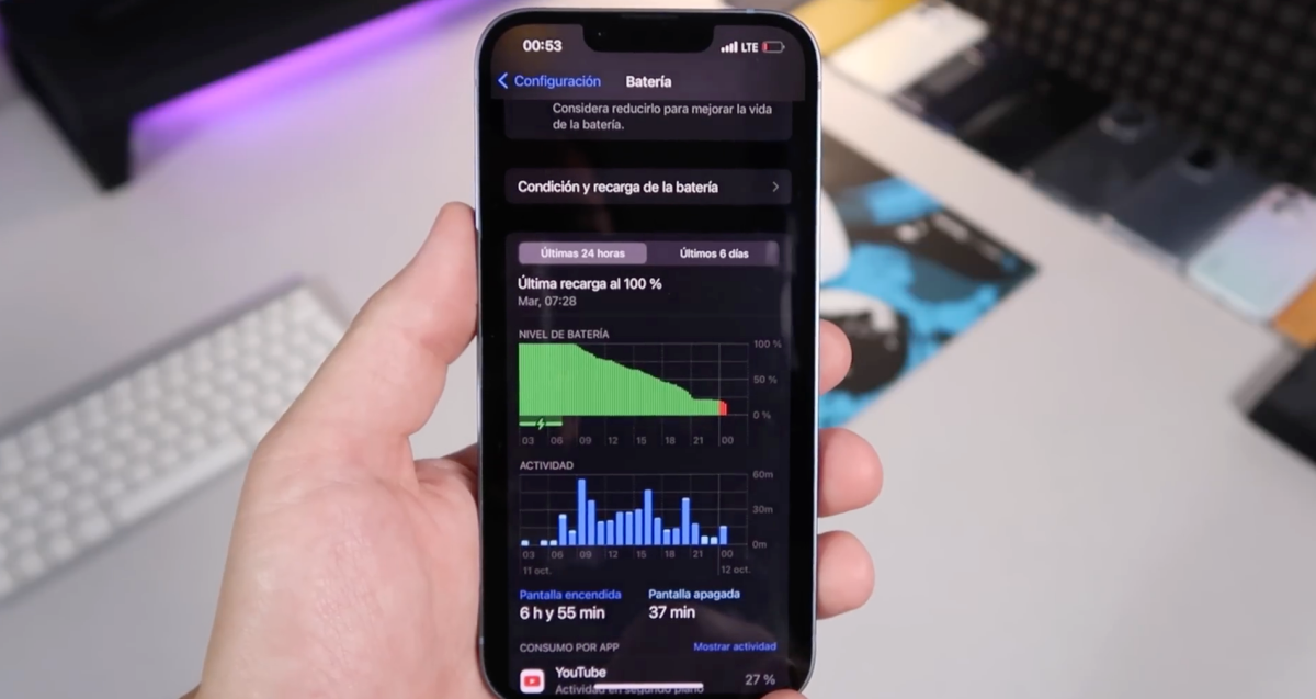 La autonomía del iPhone 14 es correcta, no tanto su carga