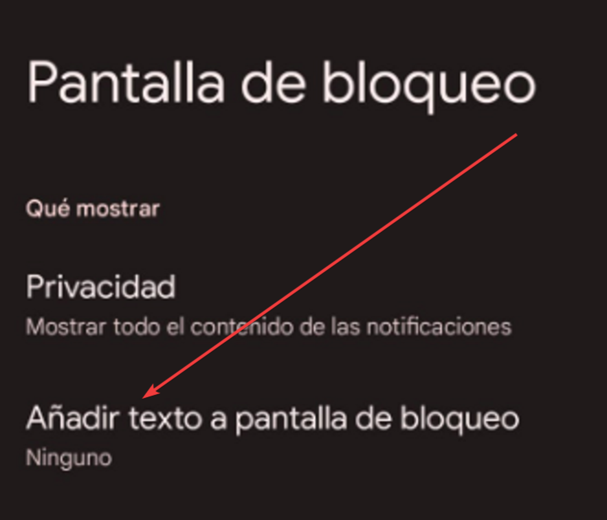 Texto a bloqueo