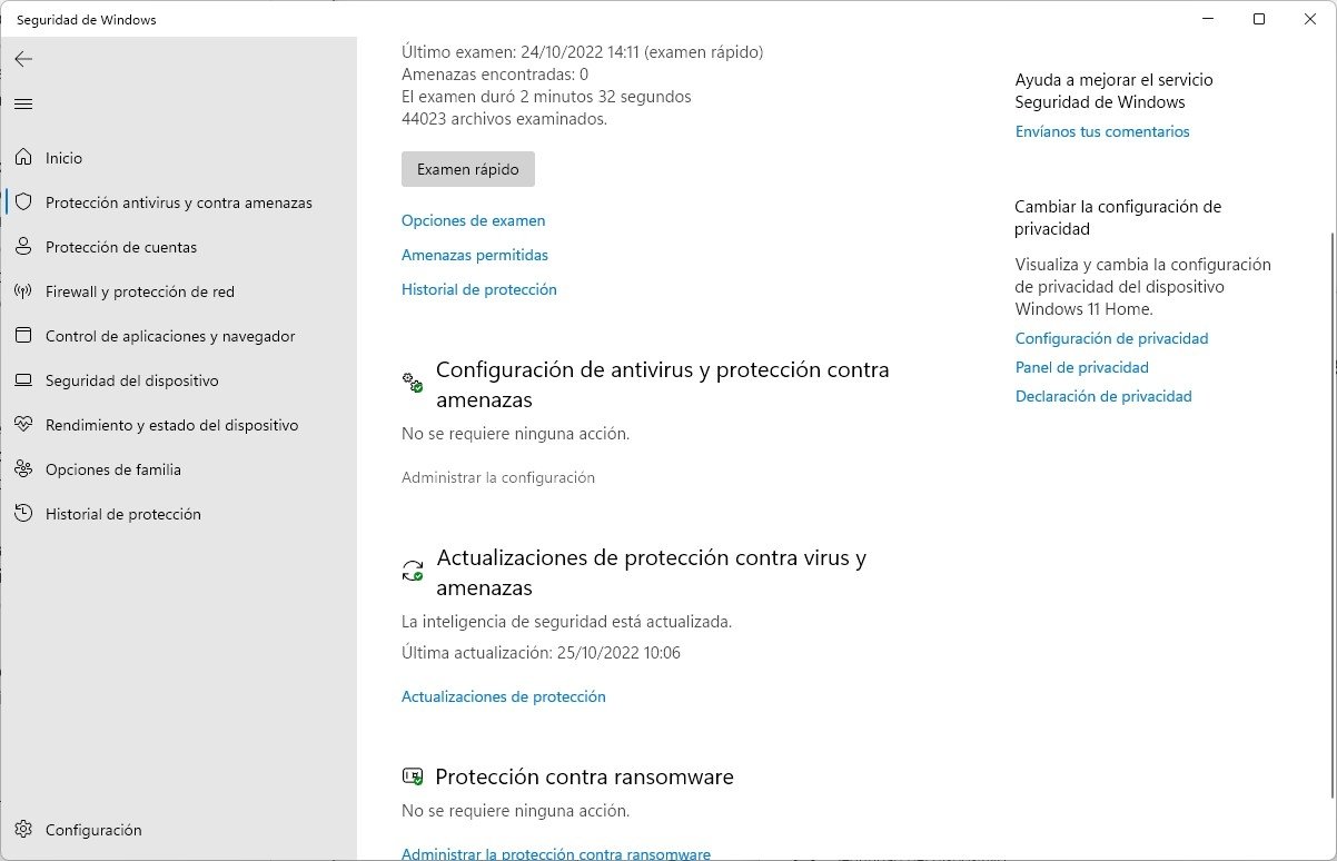 How to deactivate the antivirus of Windows 11