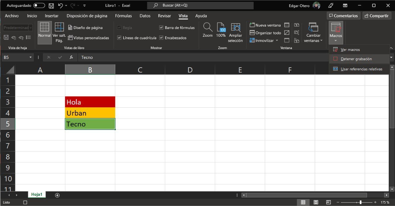 Cómo crear y usar los macros en Excel