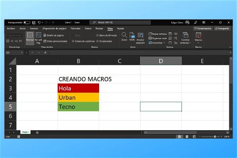 Cómo crear y usar los macros en Excel