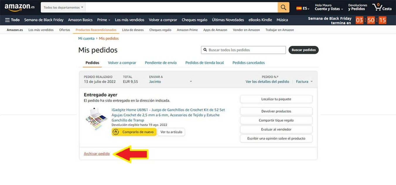 Delete Amazon Purchase History