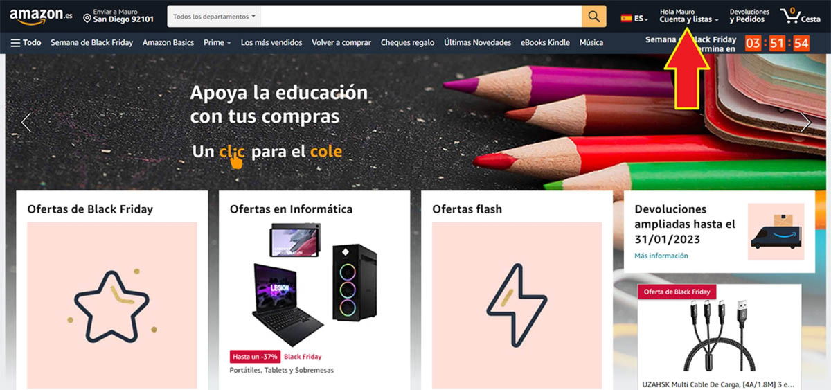 Cómo eliminar el historial de compras de Amazon