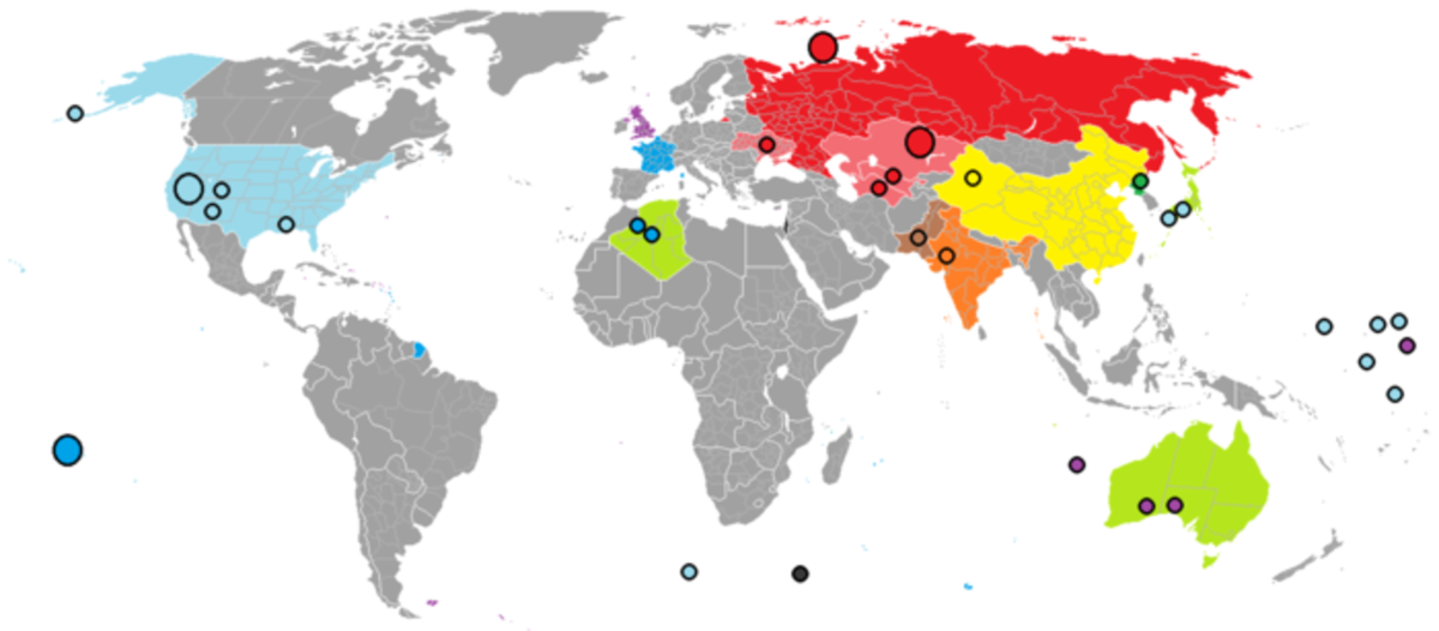 Mapa de armamento nuclear