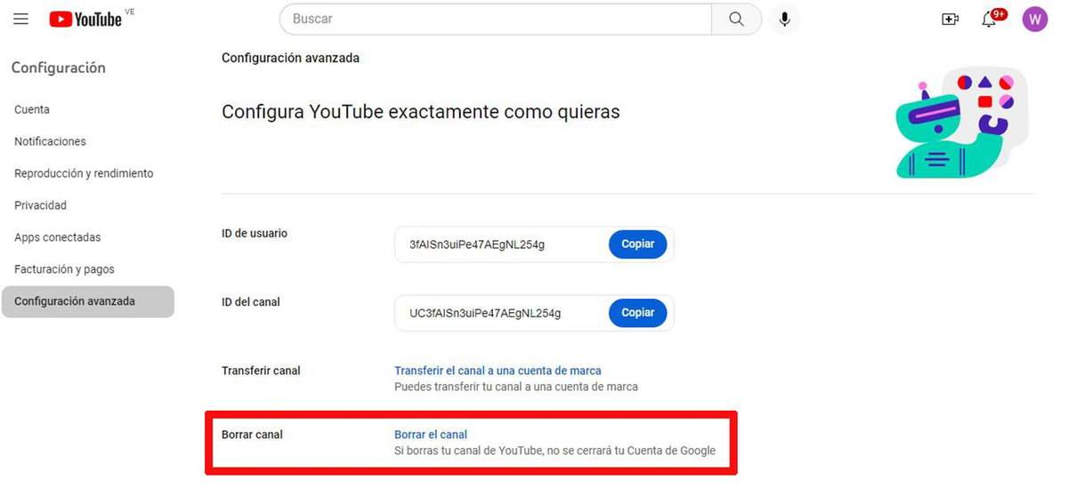 Cómo eliminar tu cuenta o tu canal de YouTube