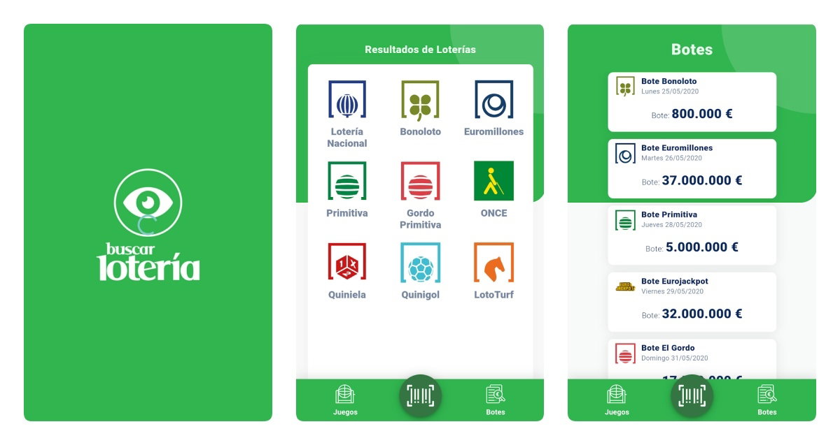 La app Buscar Lotería está disponible para dispositivos Android y iOS