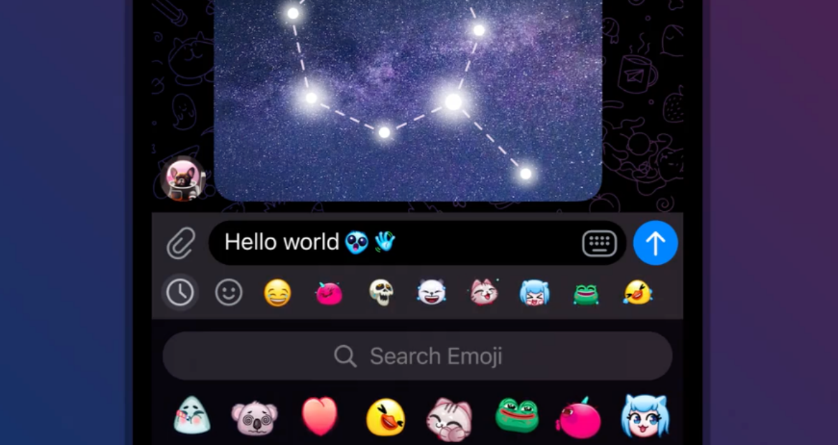 La búsqueda de emojis llegará a Telegram en iOS