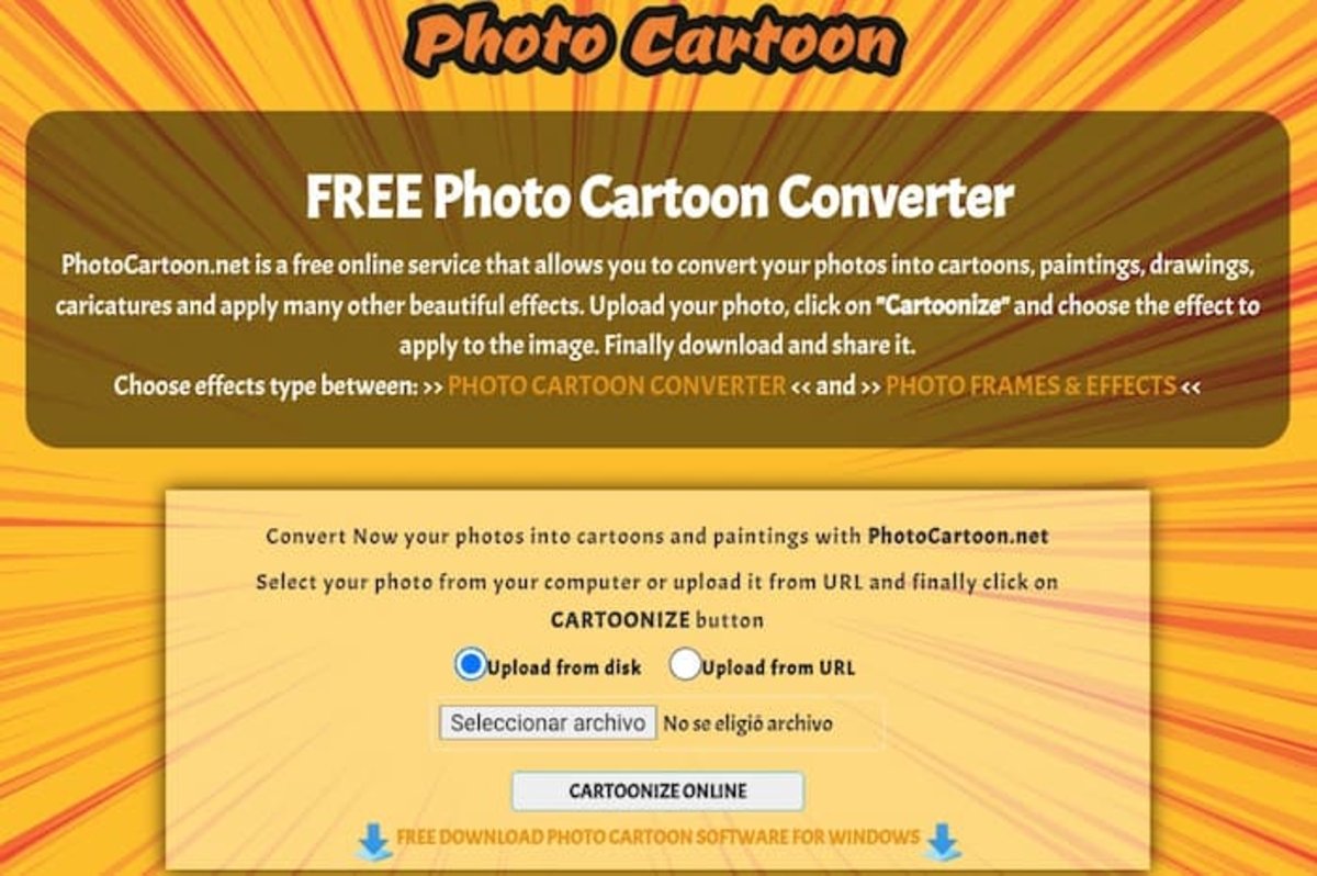 Photo Cartoon: Convierte en obras de arte las imágenes, bien sean fotos de tu dispositivo o provenientes de internet