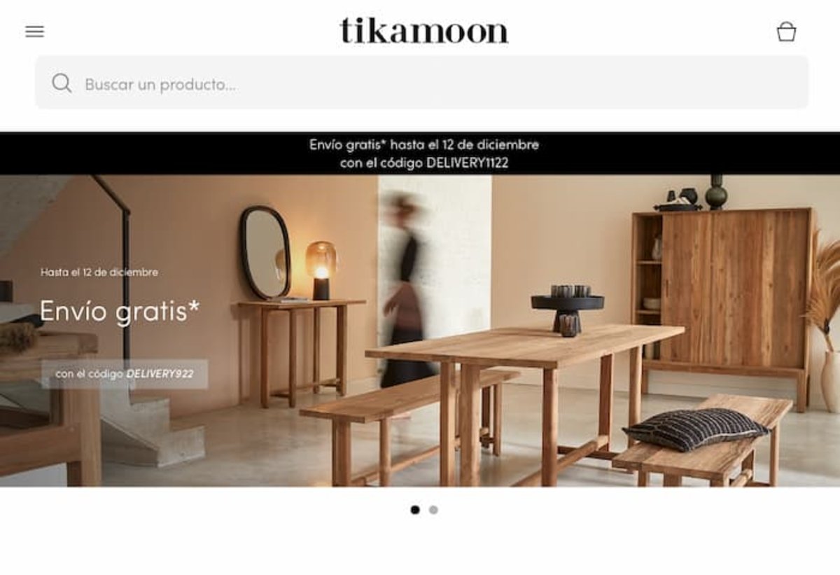 Tikamoon: Furnish the different spaces of your house buying products from the different sections of this store