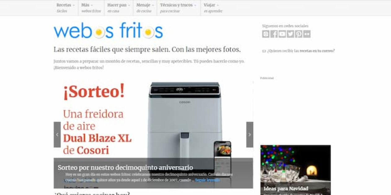 Webos fritos es una plataformas que te brinda un catálogo variado de recetas para sorprender a la familia