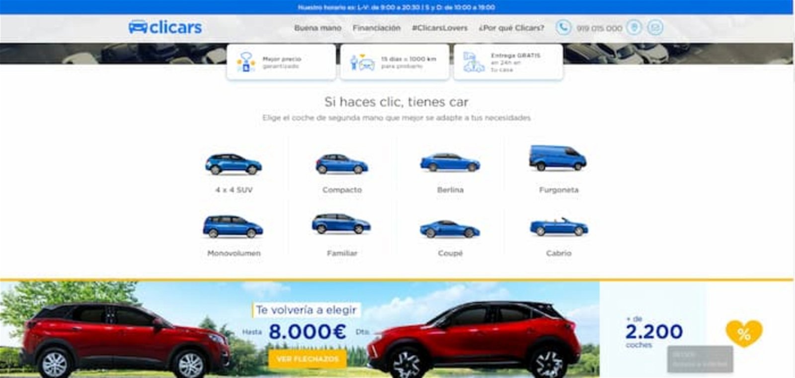 Clicars.com es una interesante opción para comprar coches de segunda en España