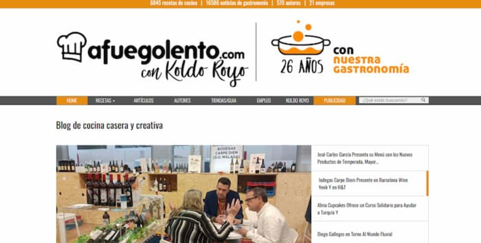 Más de 6.000 recetas te esperan en la página web de A fuego lento, la cual también lleva más de 25 años en funcionamiento