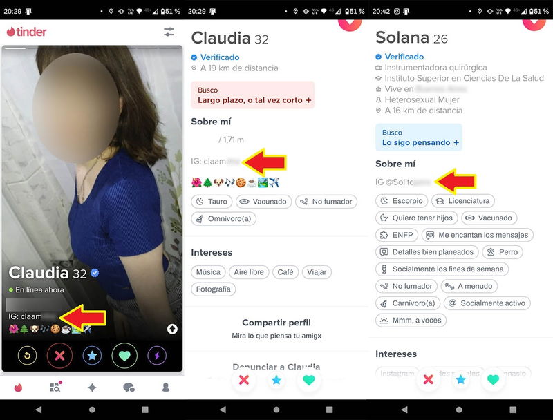 Cómo encontrar a gente de Tinder en Instagram