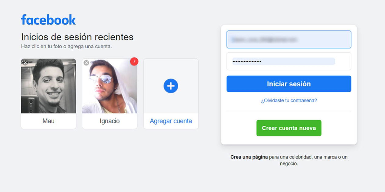 Cómo entrar en Facebook sin contraseña