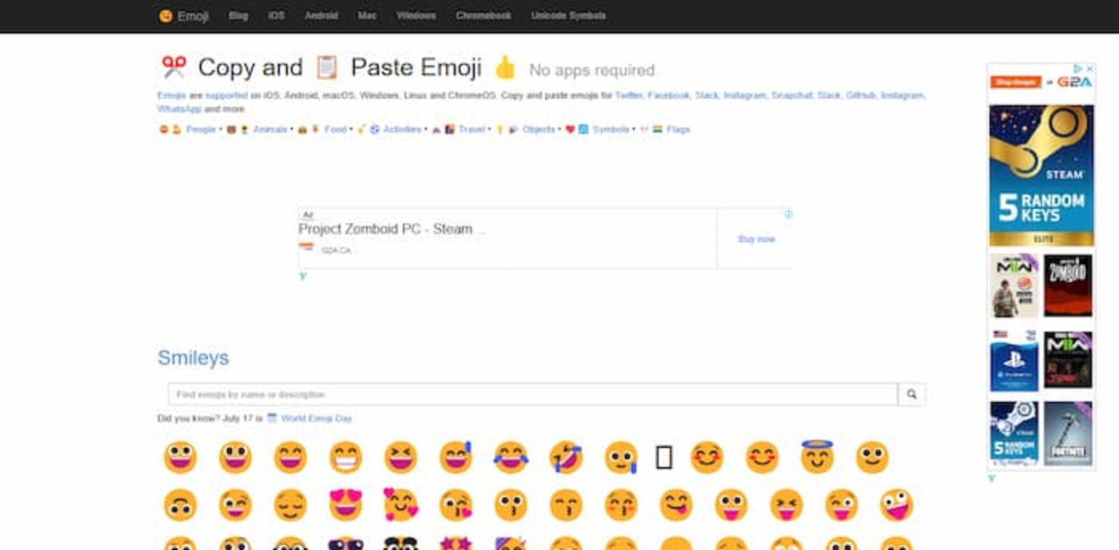 Emoticonos para Copiar y Pegar - Listos para usar en Wordpress