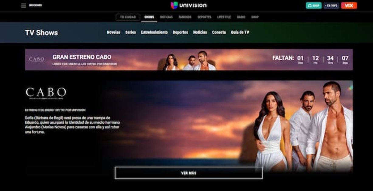 Disfruta de todas las telenovelas de Univision a través de su plataforma online