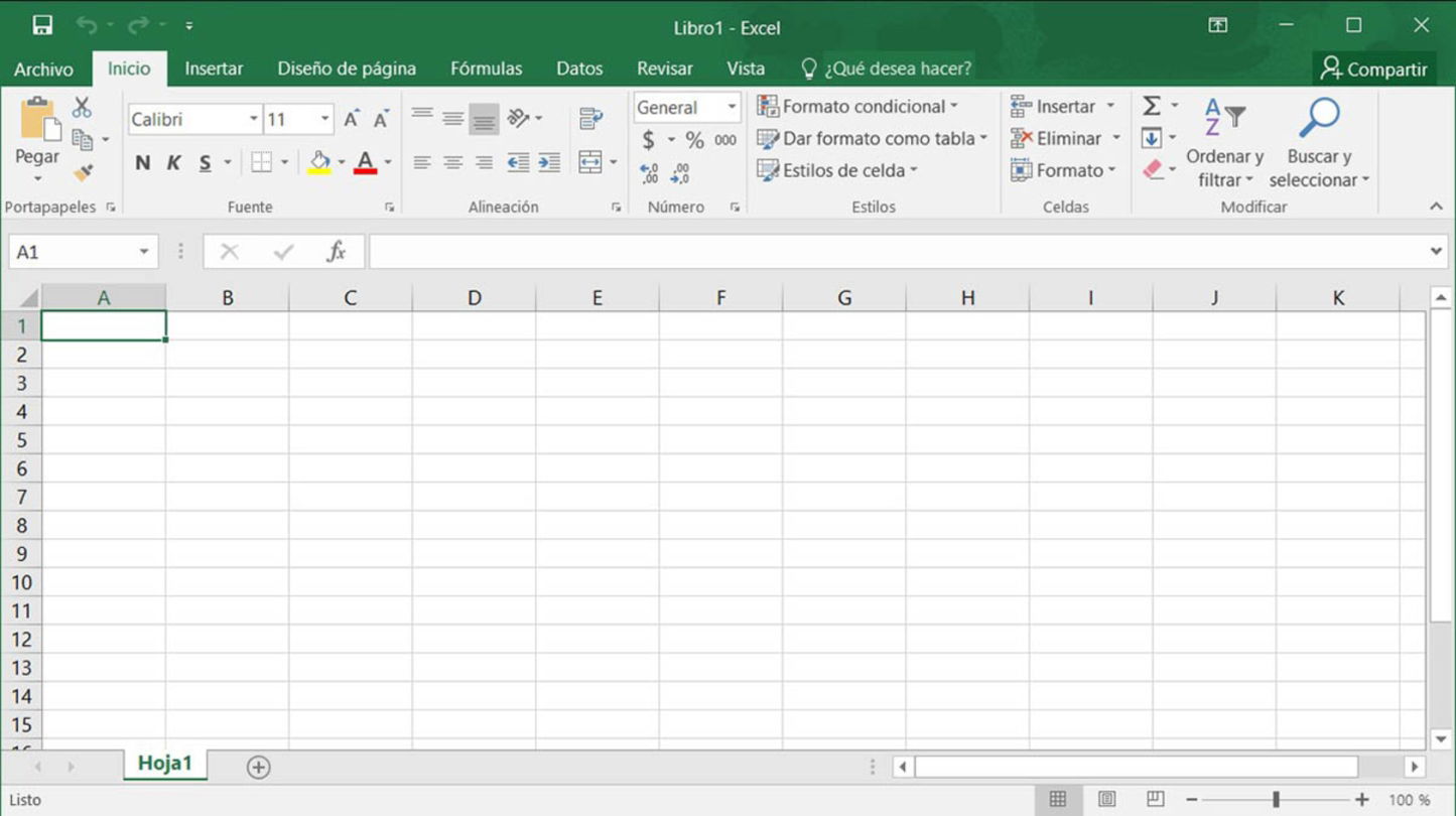 Entrar en la sección Archivo de Excel