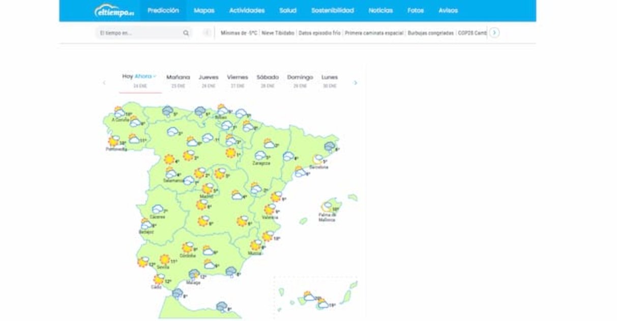 Esta web no solo te mostrará previsiones del tiempo para España, sino también otros países