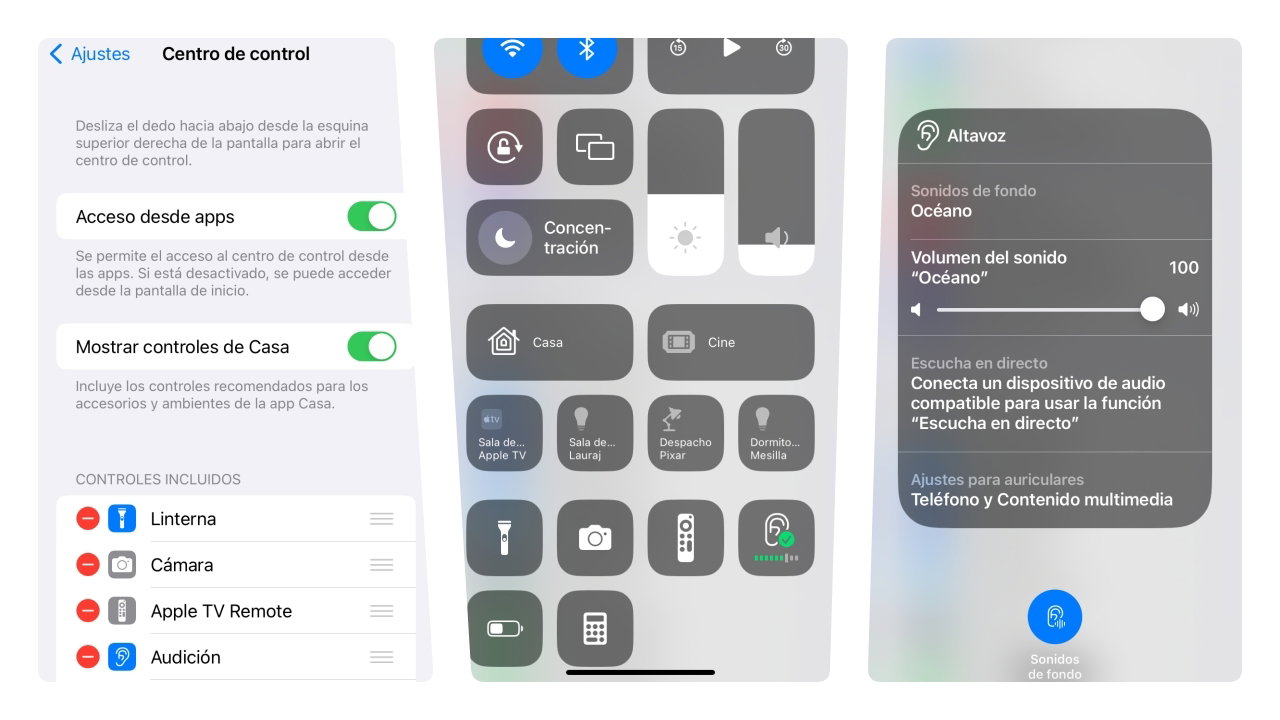 recopilacion de pasos a seguir para activar Sonidos de Fondo en un iPhone