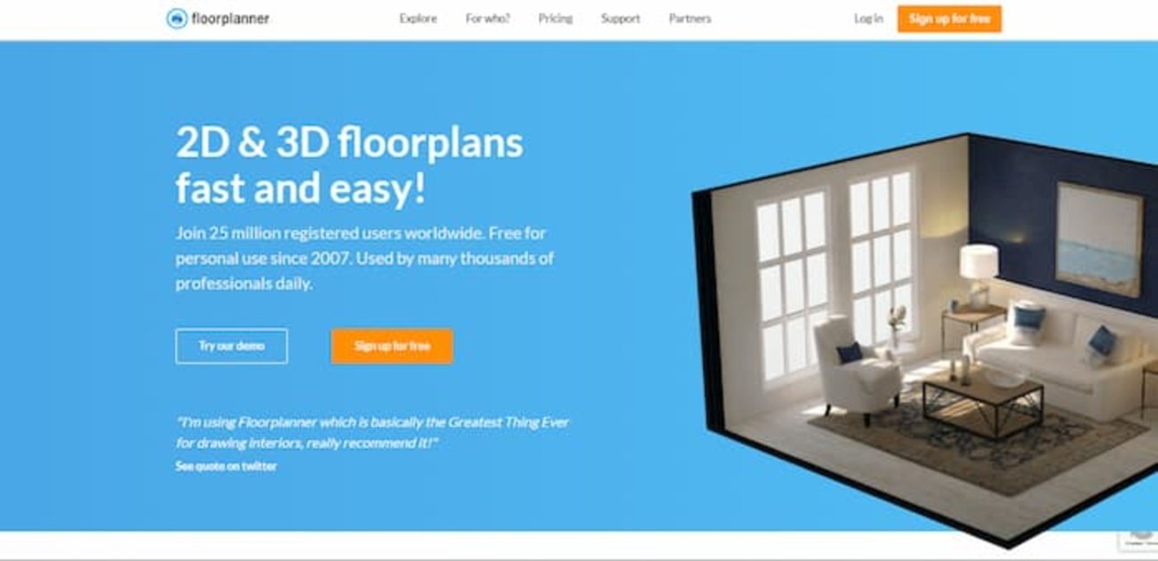 FloorPlanner es una de las webs más antiguas para crear planos online