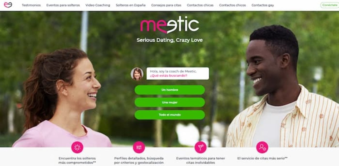 Meetic es una plataforma en la que podrás encontrar el amor y tener citas para formalizar el romance