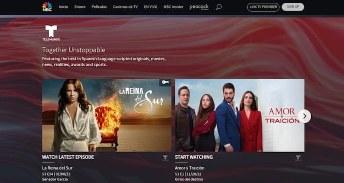 NBC te ofrece el extenso catálogo de telenovelas de Telemundo