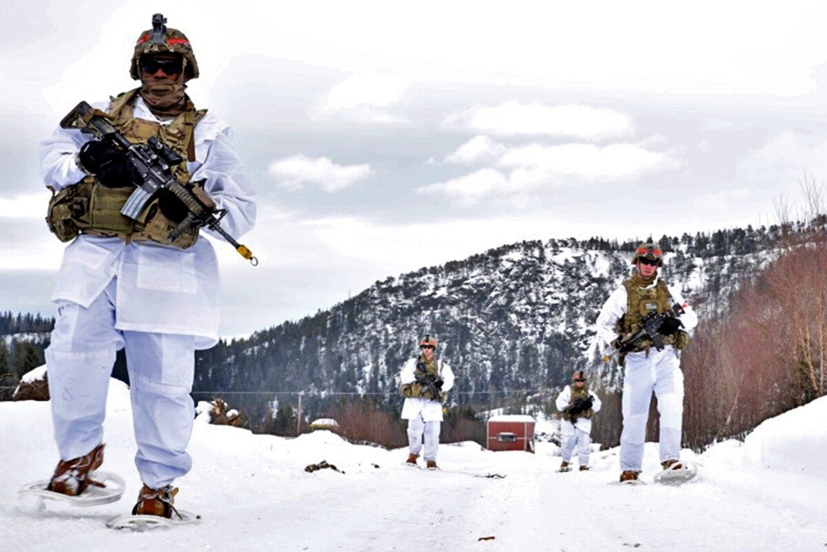 Soldados en la nieve