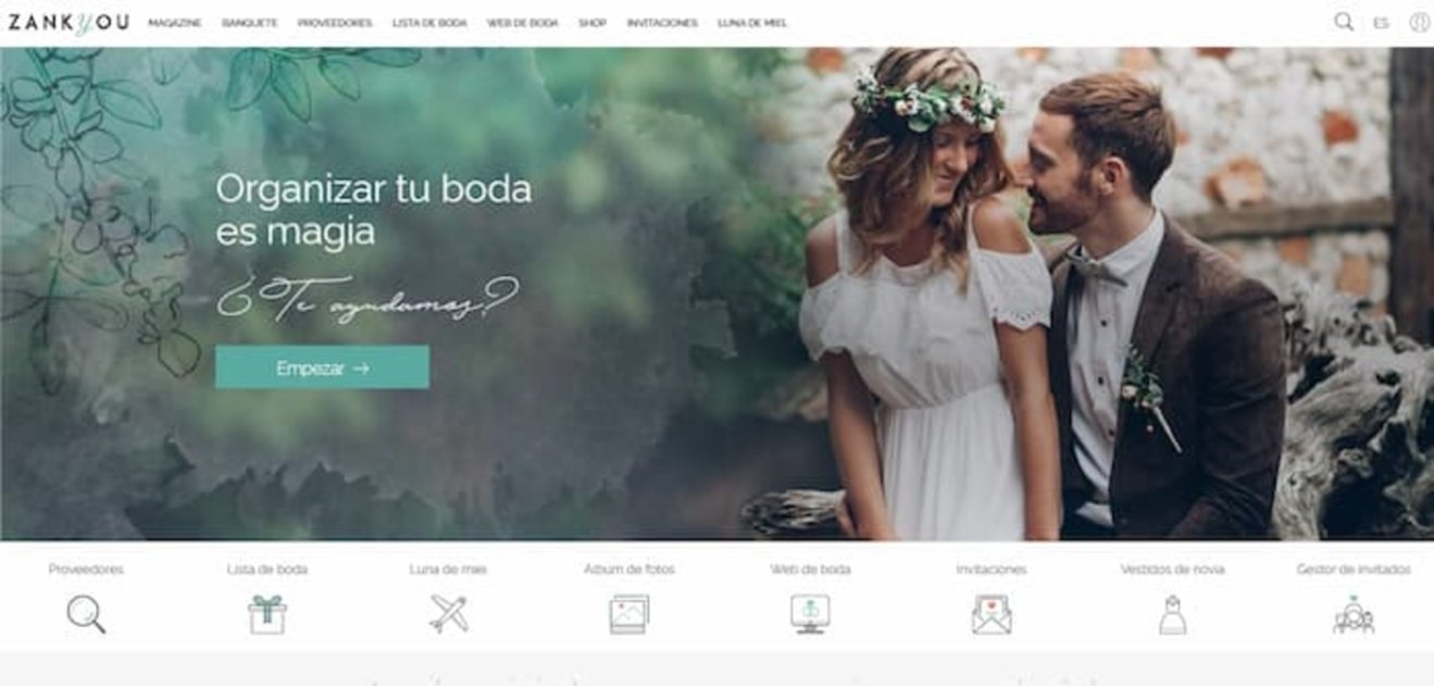 Zankyou es una web diseñada para que organizar tu boda sea algo divertido