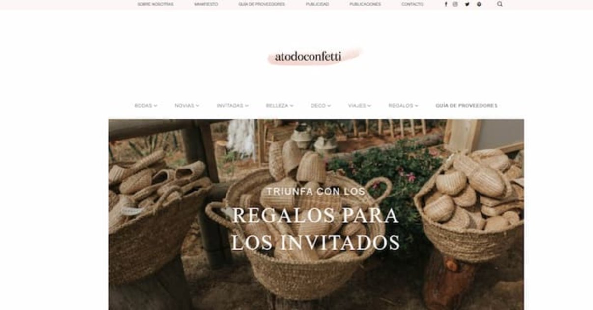 atodoconfetti es una de las webs para organizar bodas más interesantes