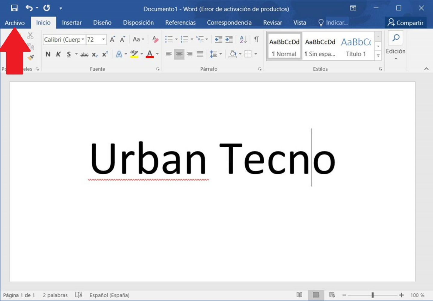 Abrir opciones de Word en Windows