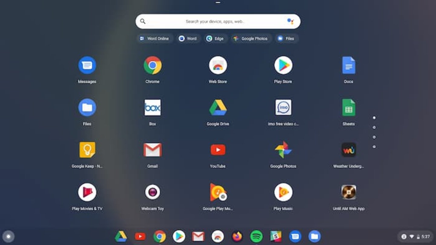 Así luce la interfaz visual de ChromeOS para ordenadores y, como puedes ver, tiene mucho parecido con Android