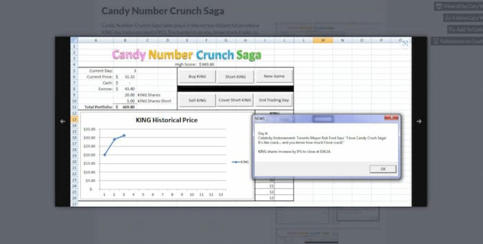 Candy Crunch Saga es uno de los juegos para Excel más divertidos que puedes disfrutar