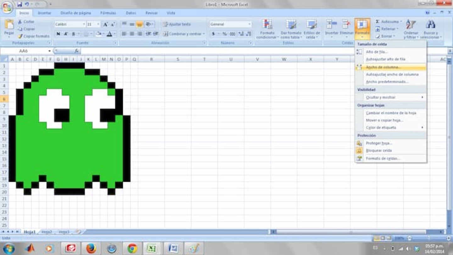 El mítico Pacman también está disponible para ser jugado desde Excel de forma gratuita