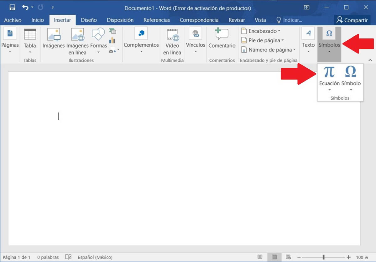 Cómo poner el símbolo de raíz cuadrada en Word