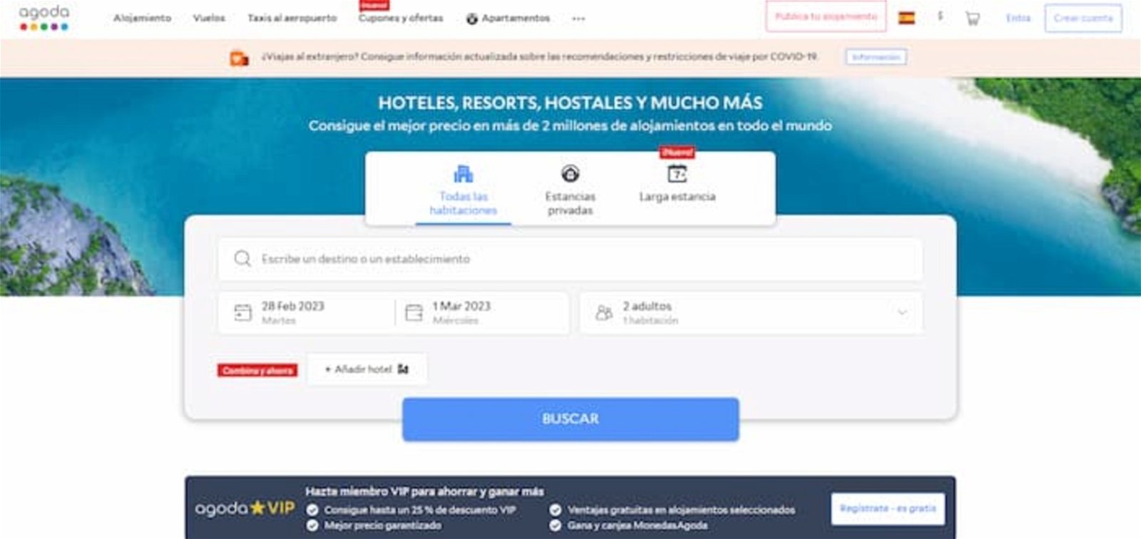 La plataforma de Agoda te ofrece un montón de beneficios al momento de reservar un hotel, incluyendo un sistema de recompensa por fidelización