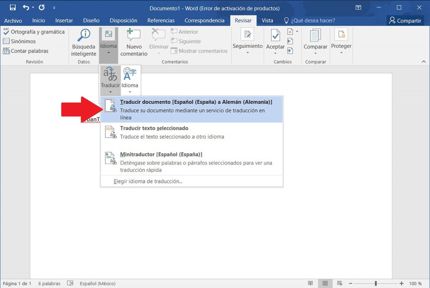 Traducir documento de Word completo