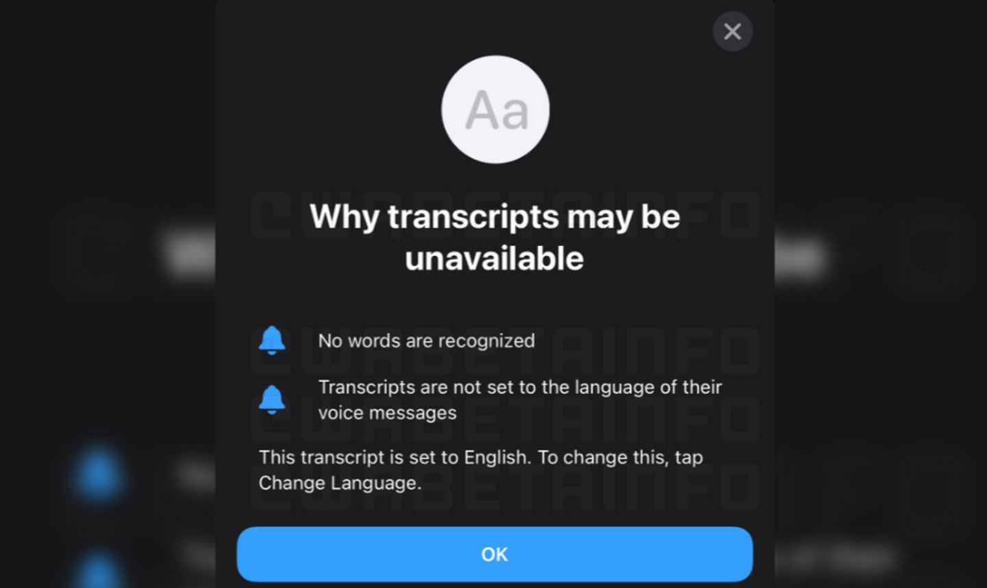 Transcripcion de audios en WhatsApp