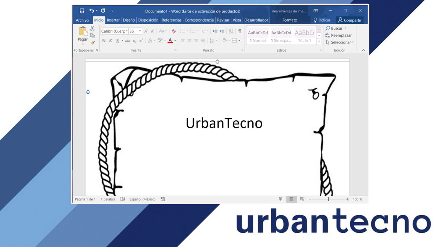 Cambiar tamaño del marco de pagina insertado en Word