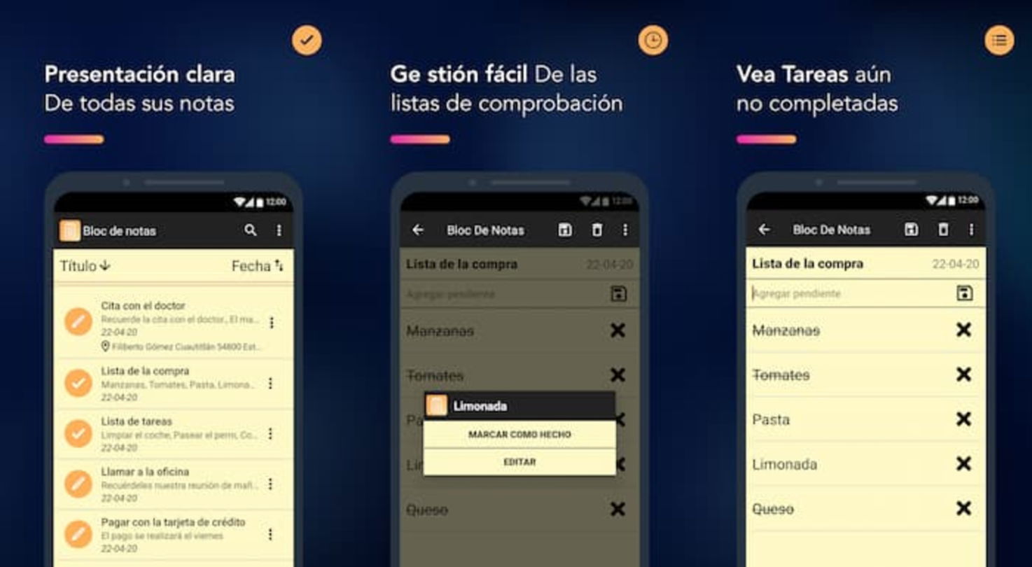 Apps para escribir y tomar apuntes y notas en tabletas Android y Chromebook  